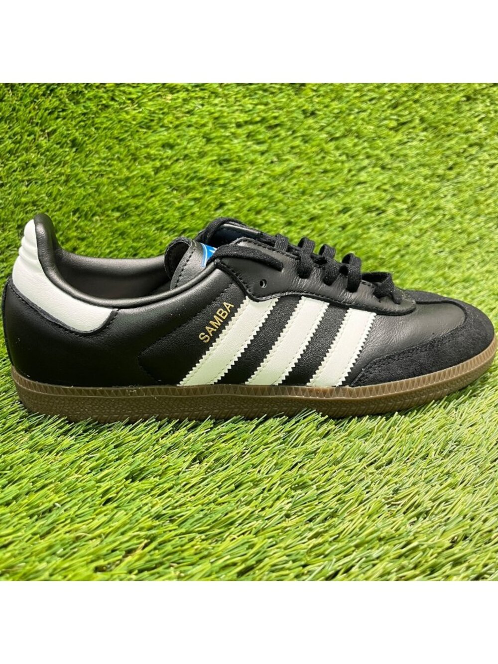 Adidas Samba OG Boys Size 7Y Black White Gum Athletic Lifestyle Shoes Sneakers